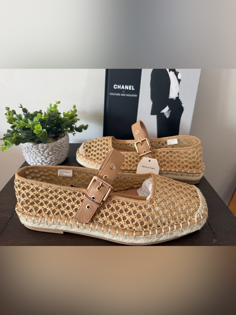 NWT  Woven Espadrille Flats Size 8